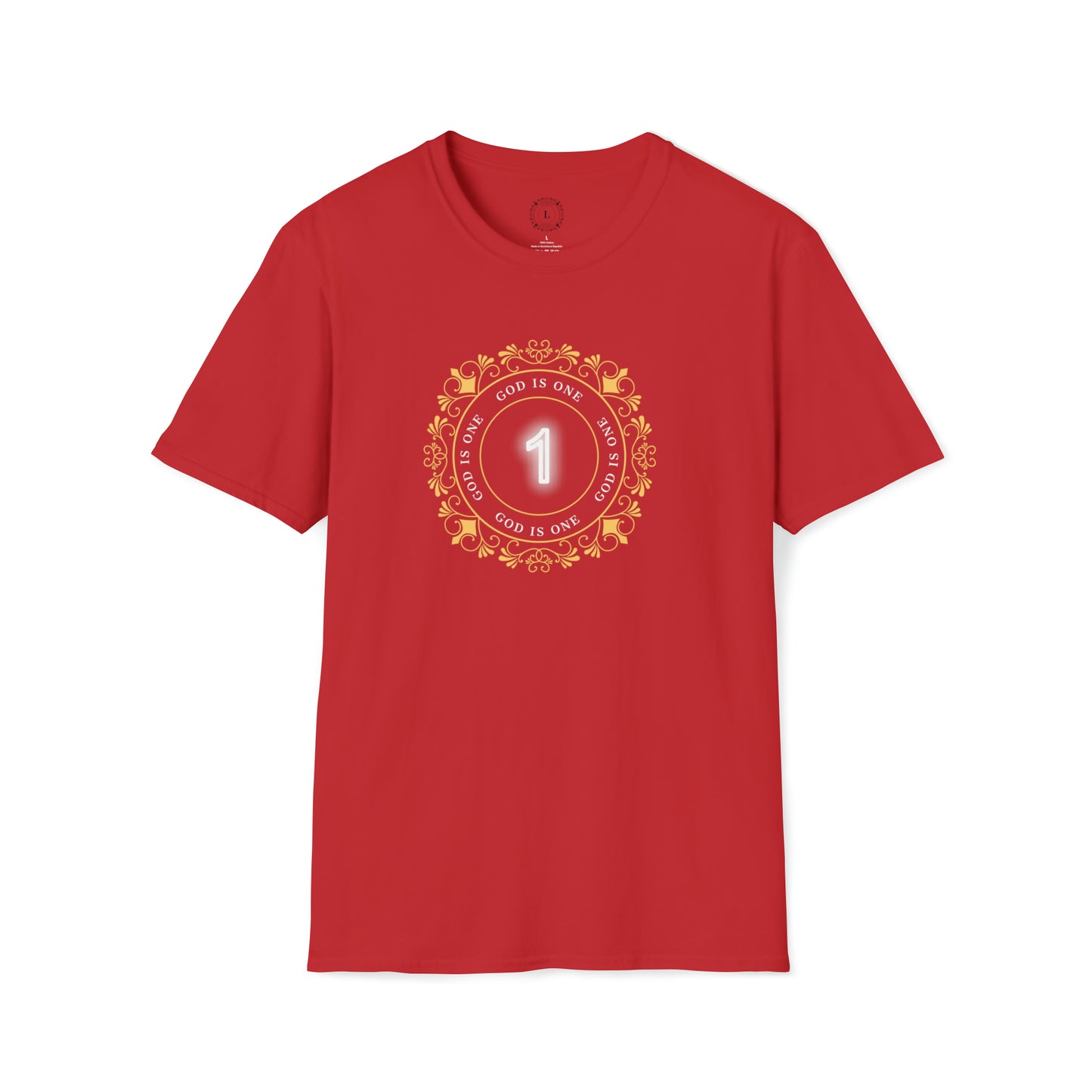 Heren & Dames Softstyle T-Shirt God is One 01