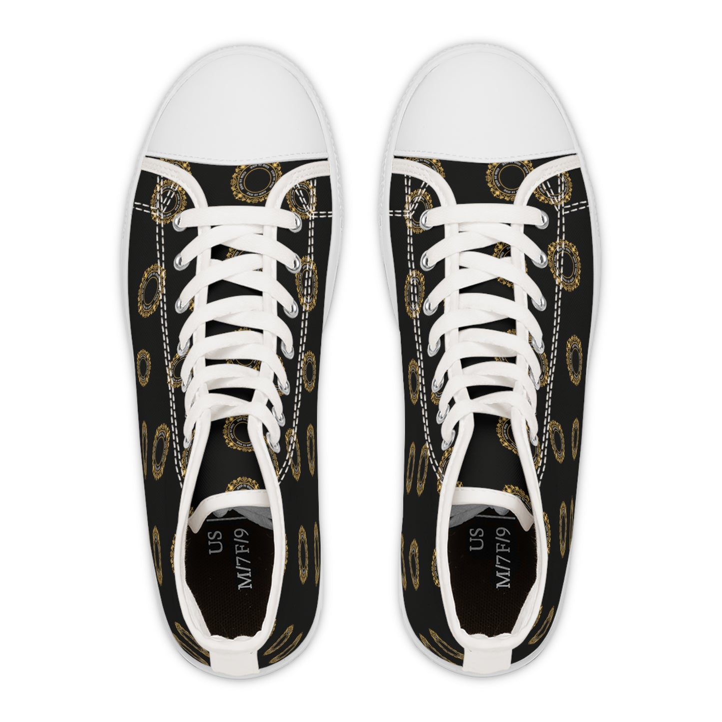 Men and Women High Top Sneakers God is One 03