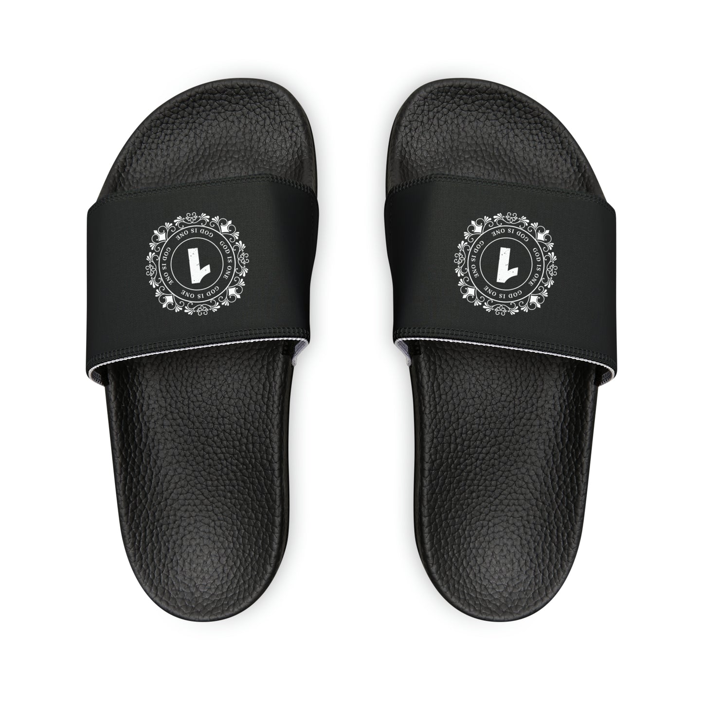 Men and Women PU Slide Sandals God Is One 09