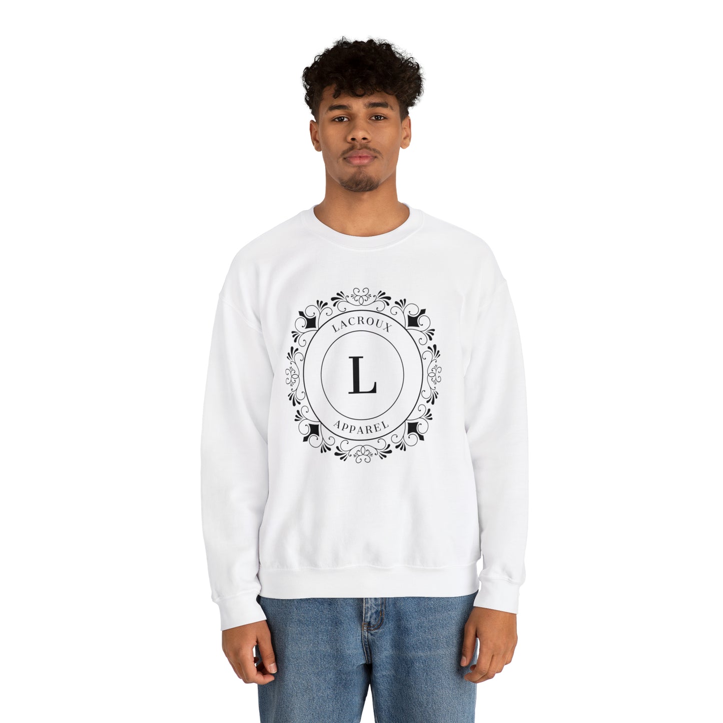 Men and Women Heavy Blend™ Crewneck Sweatshirt 'Lacroux Logo'