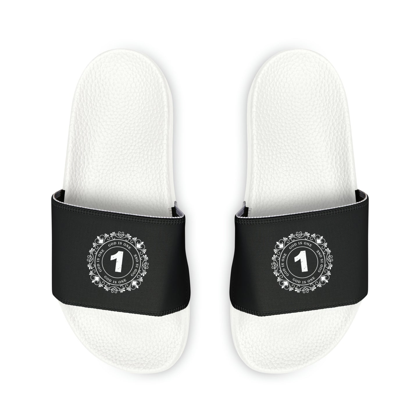 Men and Women PU Slide Sandals God Is One 09