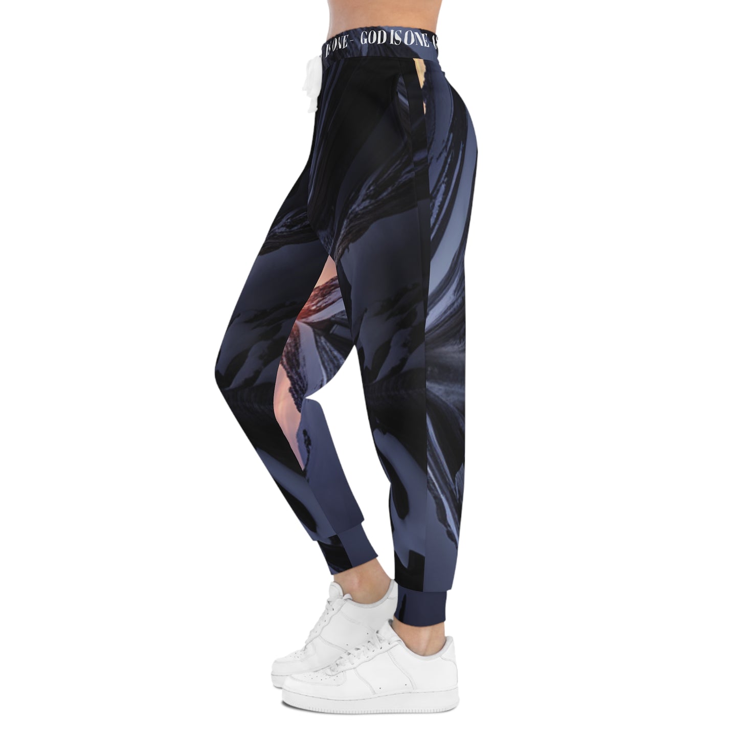 Athletic Joggers (AOP) Men's Bottoms God Is One 08