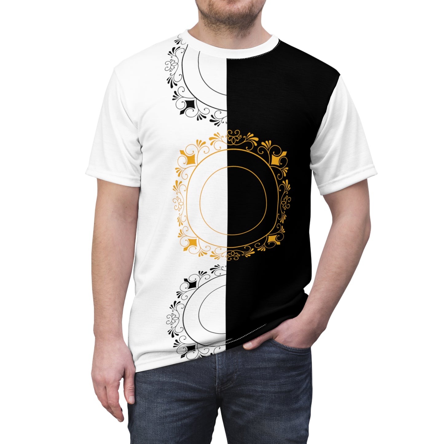 Men and Women Cut & Sew Tee (AOP) Logo Identity Collection