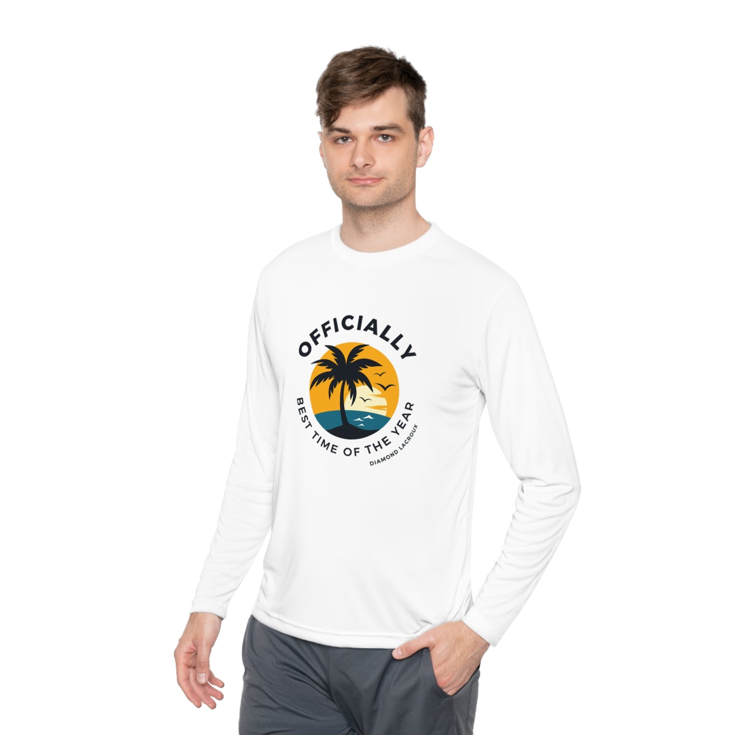 Men and Women Lightweight Long Sleeve Tee Summer Collection-Officially Best Time Of The Year'- Lacroux