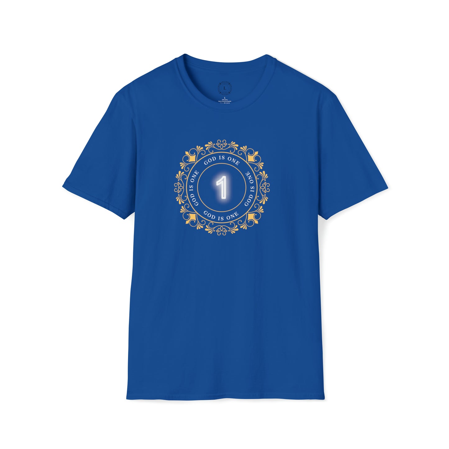 Heren & Dames Softstyle T-Shirt God is One 01