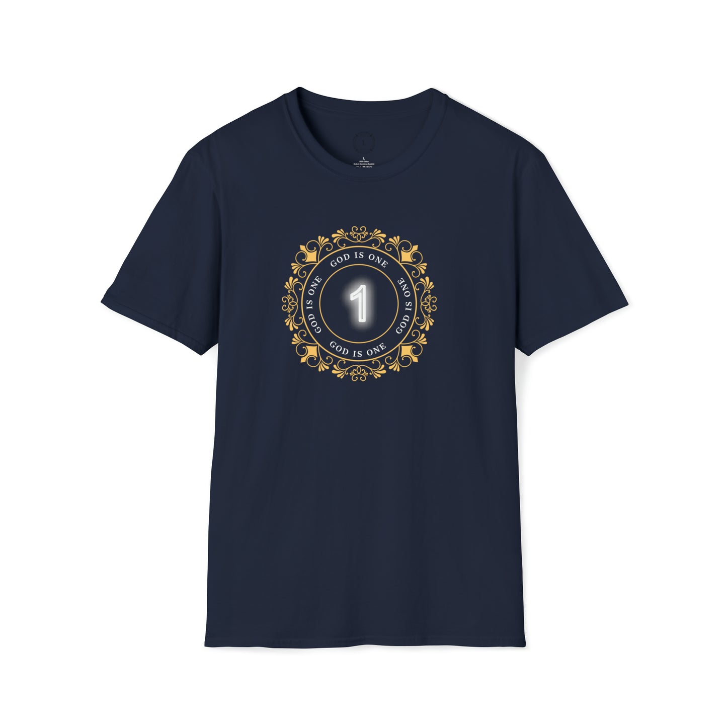 Heren & Dames Softstyle T-Shirt God is One 01