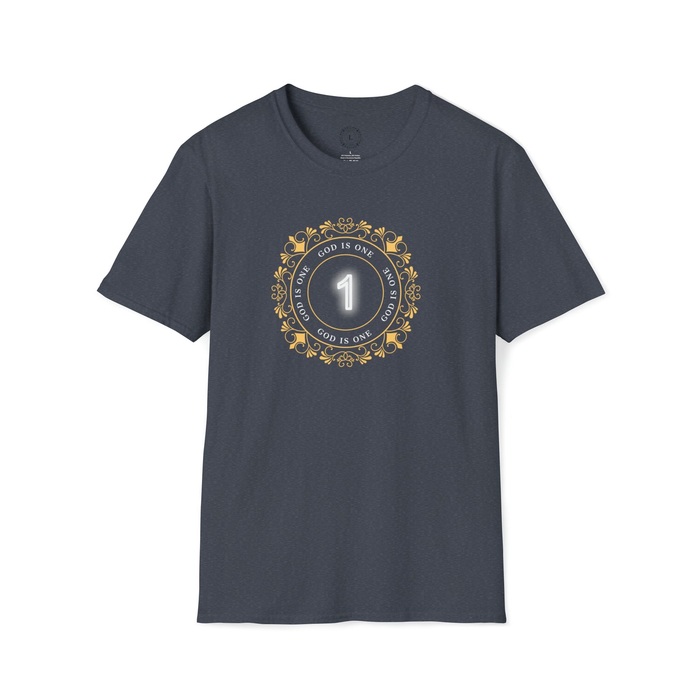 Heren & Dames Softstyle T-Shirt God is One 01