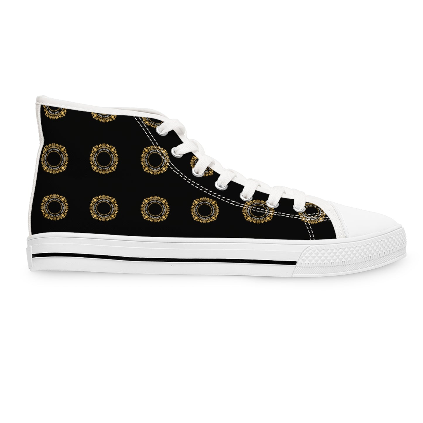 Men and Women High Top Sneakers God is One 03