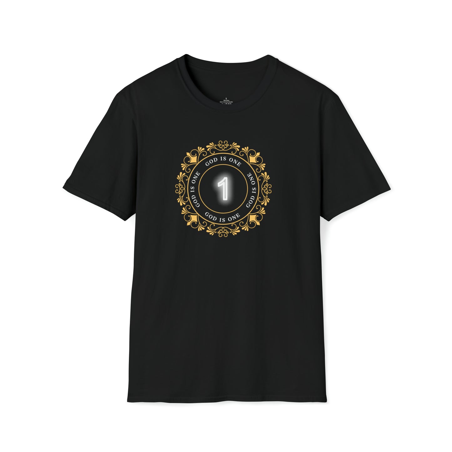 Heren & Dames Softstyle T-Shirt God is One 01