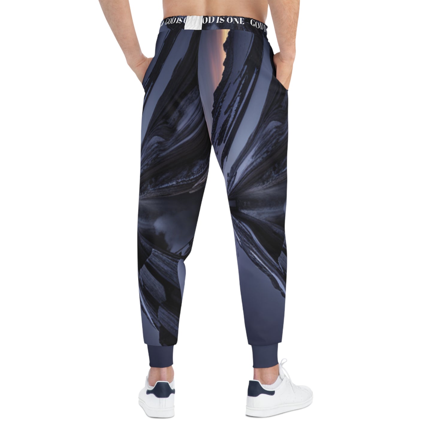 Athletic Joggers (AOP) Men's Bottoms God Is One 08
