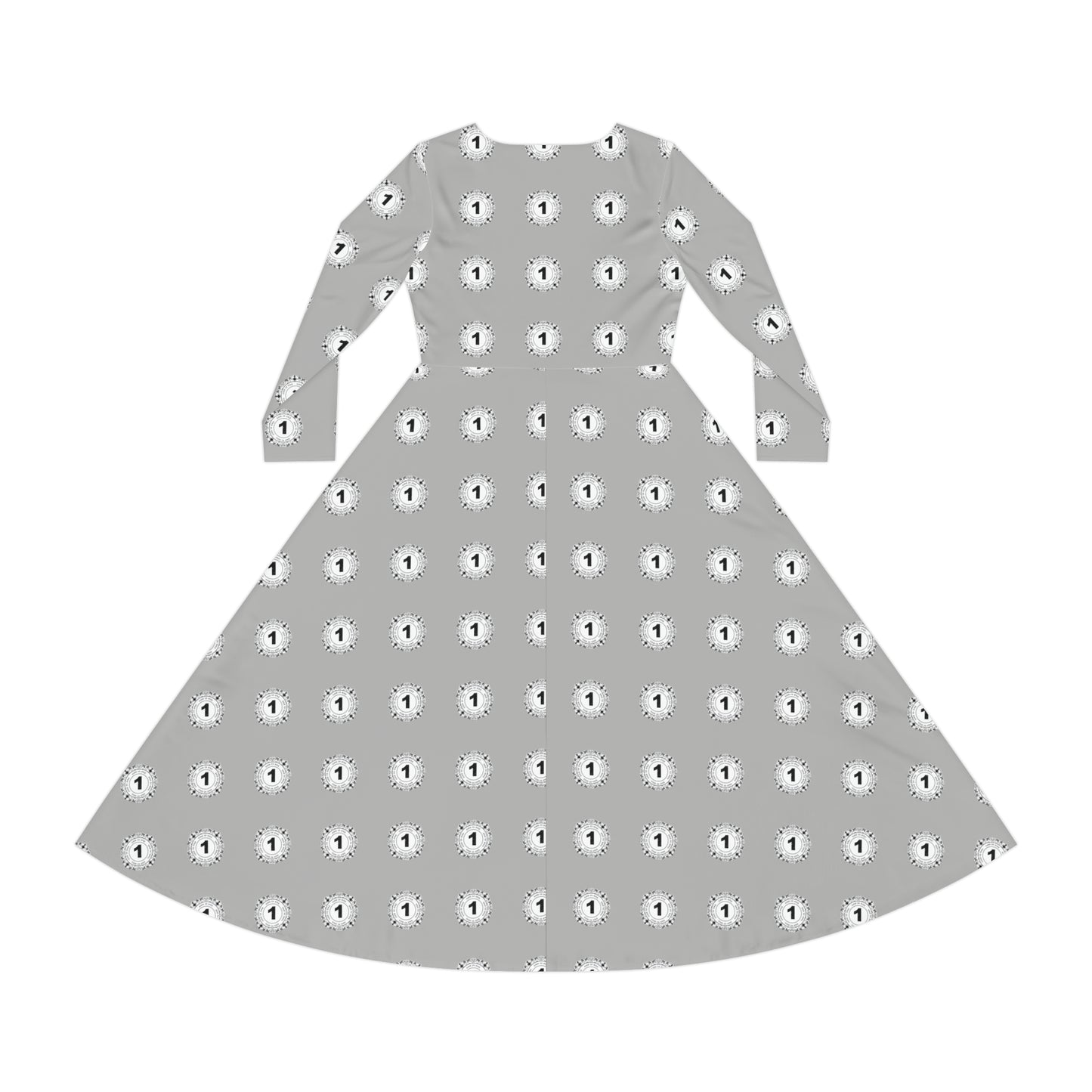 Women's Long Sleeve Dress (AOP) - God is one Women's Dress 02