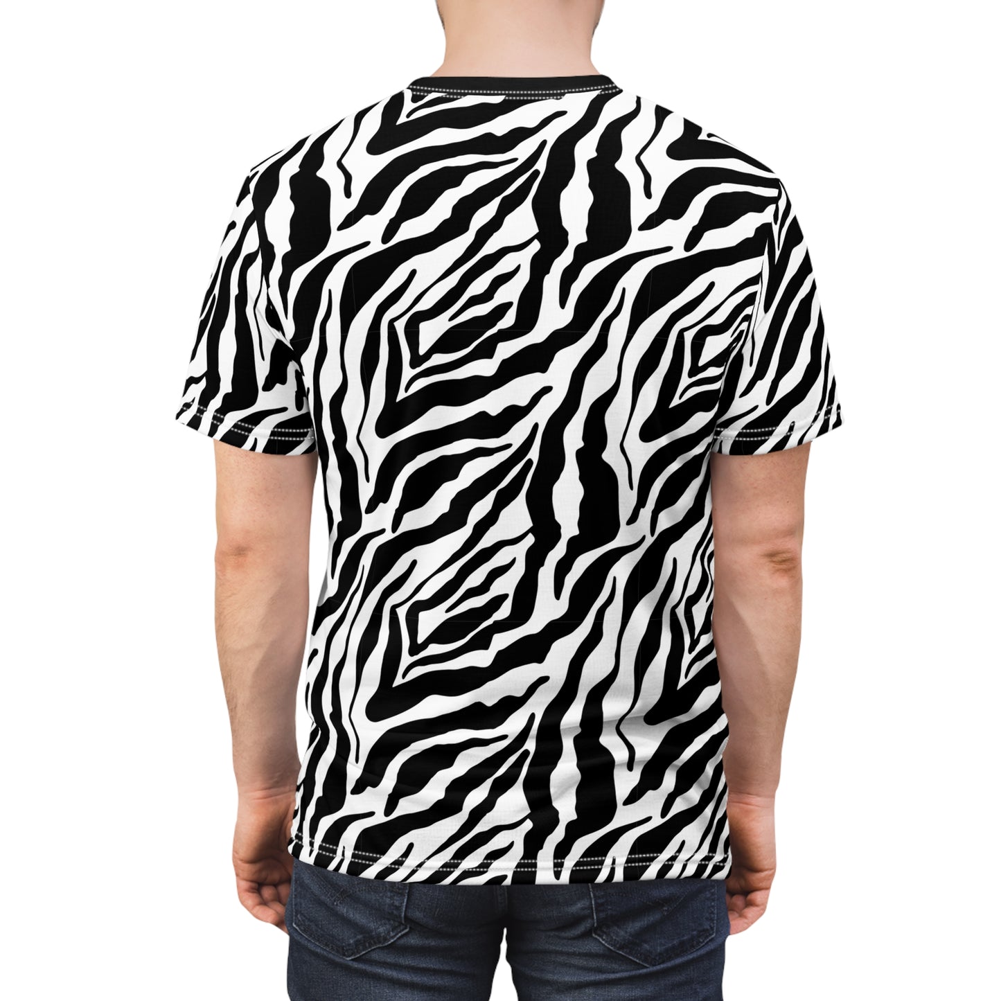 Men and Women Cut & Sew Tee Zebra Allover print