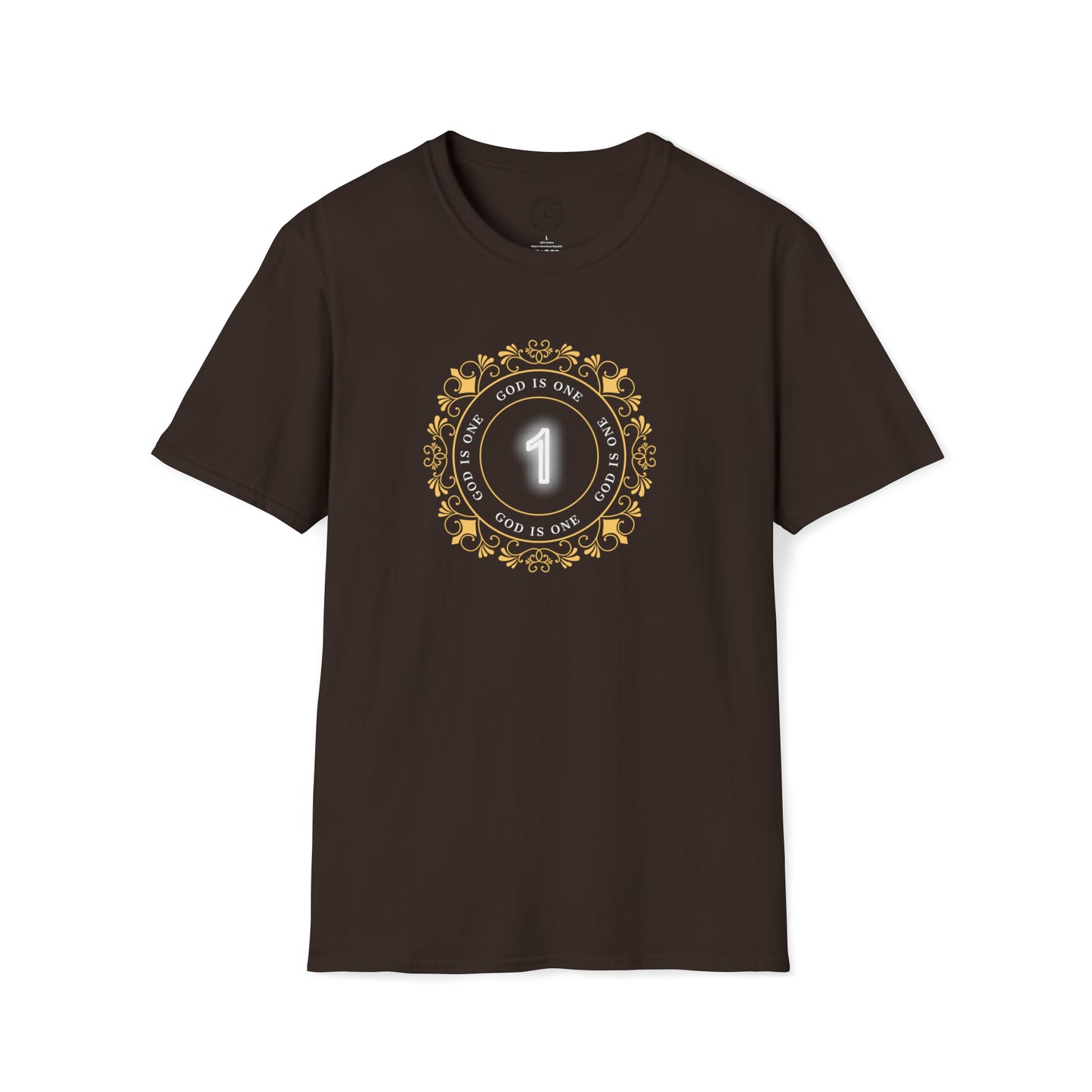 Heren & Dames Softstyle T-Shirt God is One 01