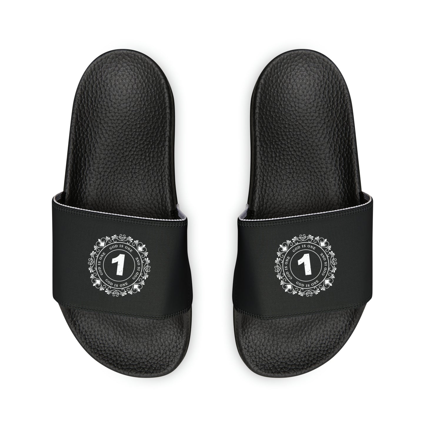 Men and Women PU Slide Sandals God Is One 09