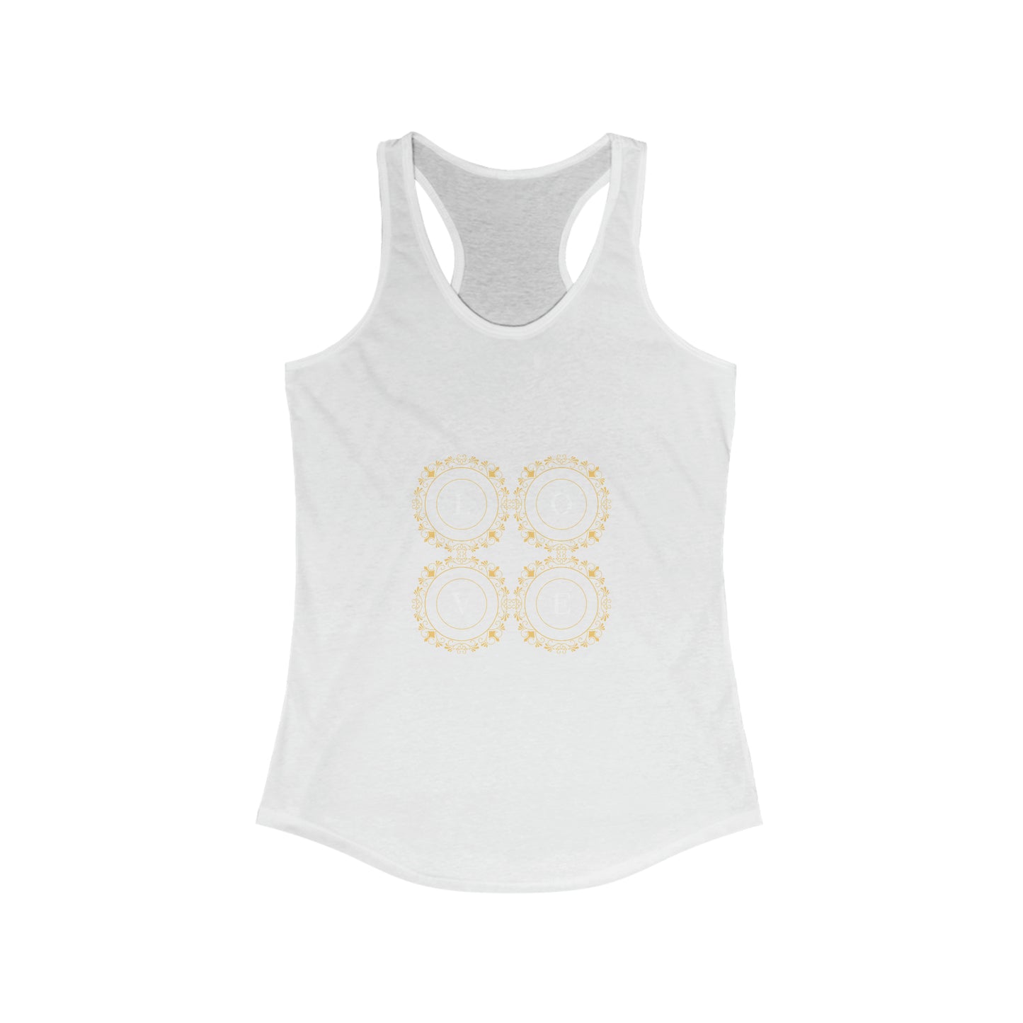 Women's Ideal Racerback Tank LOVE Identity Logo Collection