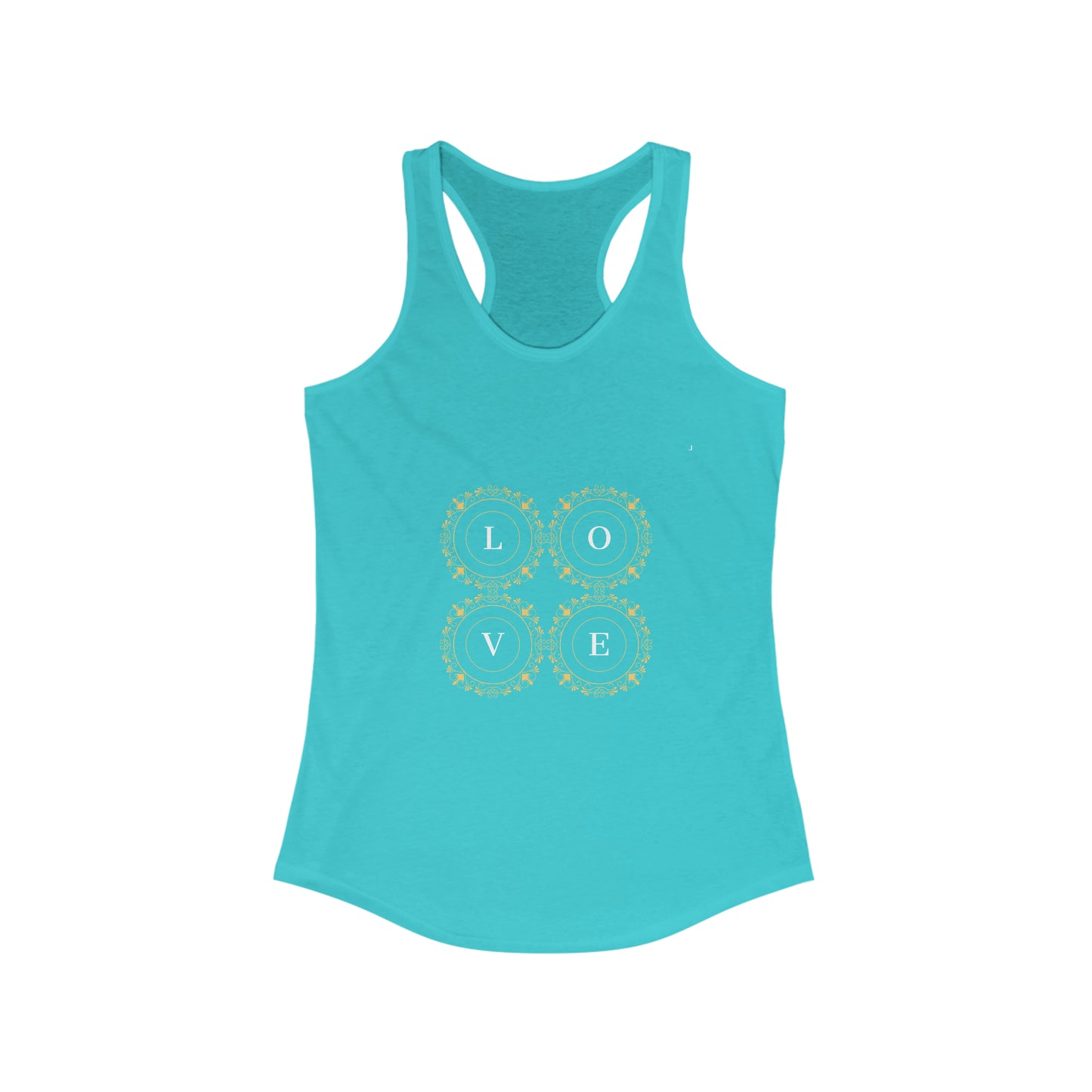 Women's Ideal Racerback Tank LOVE Identity Logo Collection