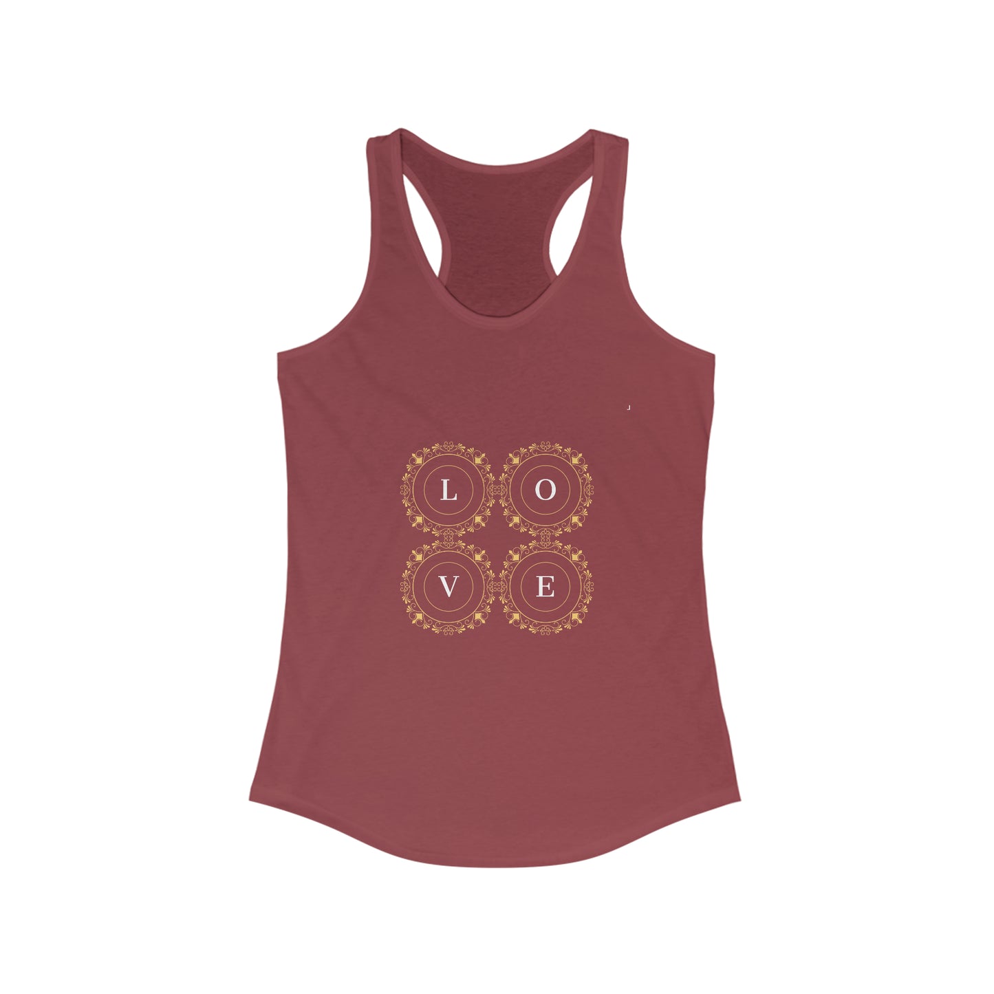 Women's Ideal Racerback Tank LOVE Identity Logo Collection