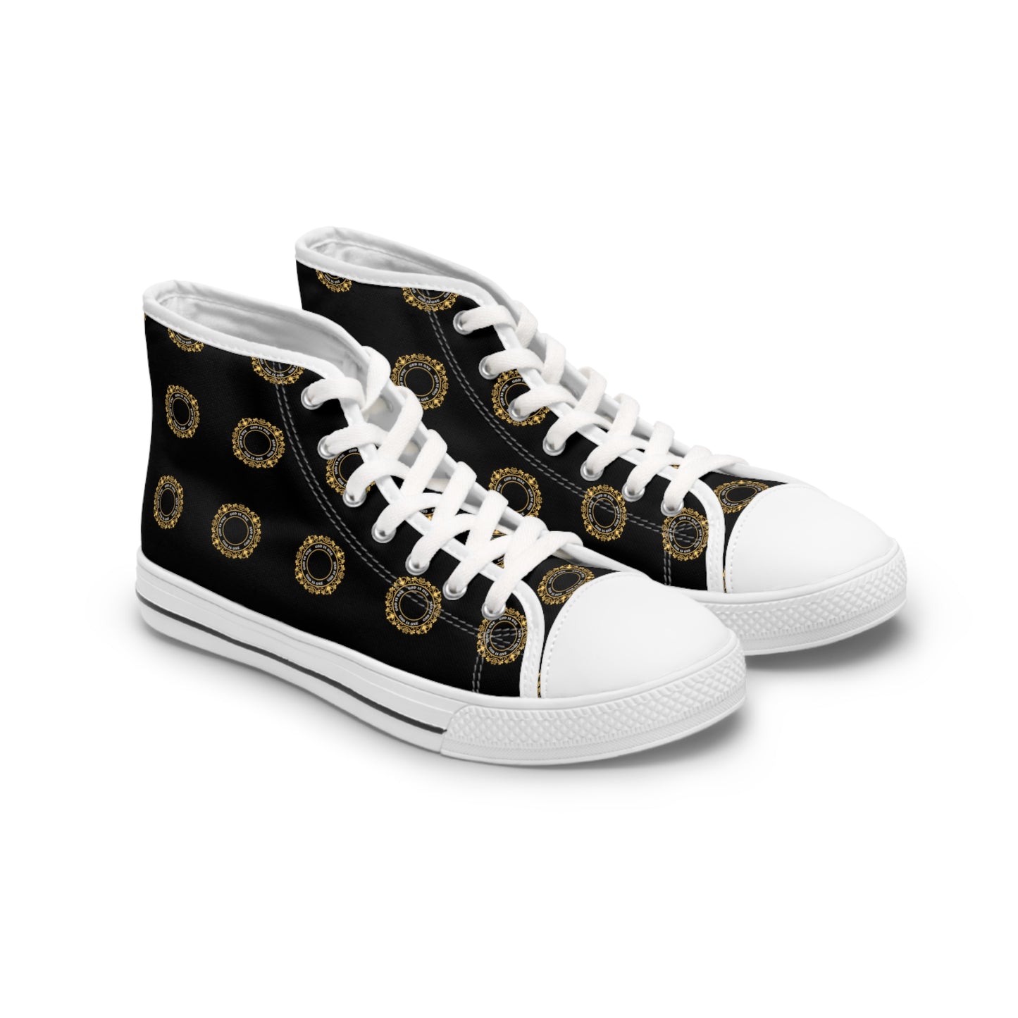 Men and Women High Top Sneakers God is One 03