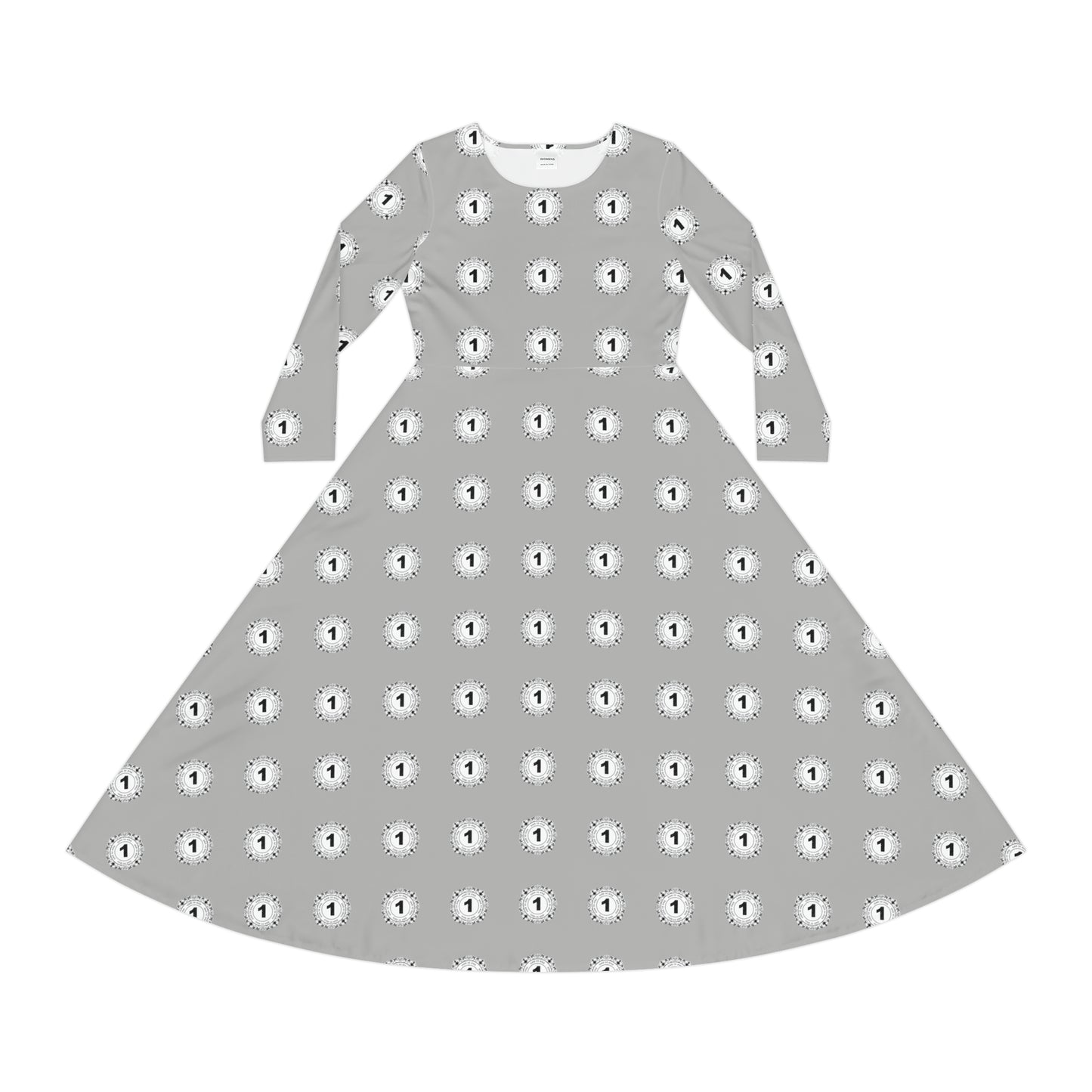 Women's Long Sleeve Dress (AOP) - God is one Women's Dress 02