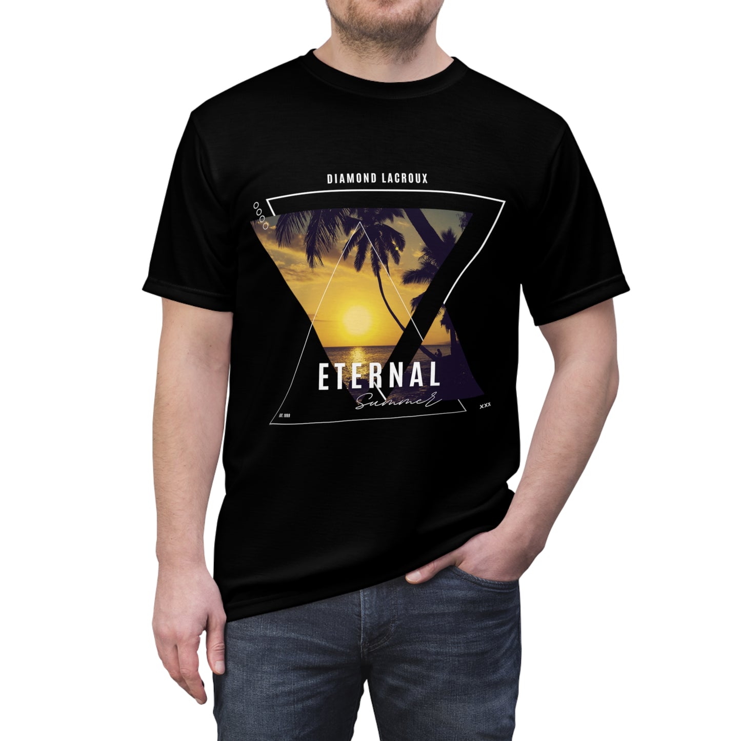Men and Women Cut & Sew Tee (AOP) 'Eternal Summer' - Lacroux Summer Collection