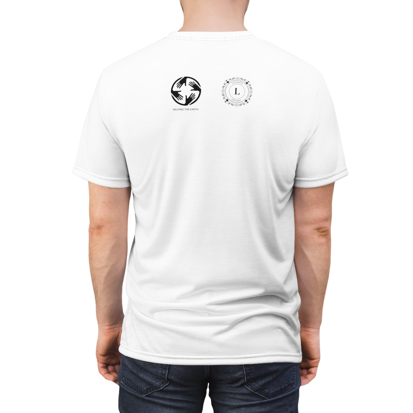 Heren & Dames Cut & Sew Tee Large Leaves Helping the Earth 08