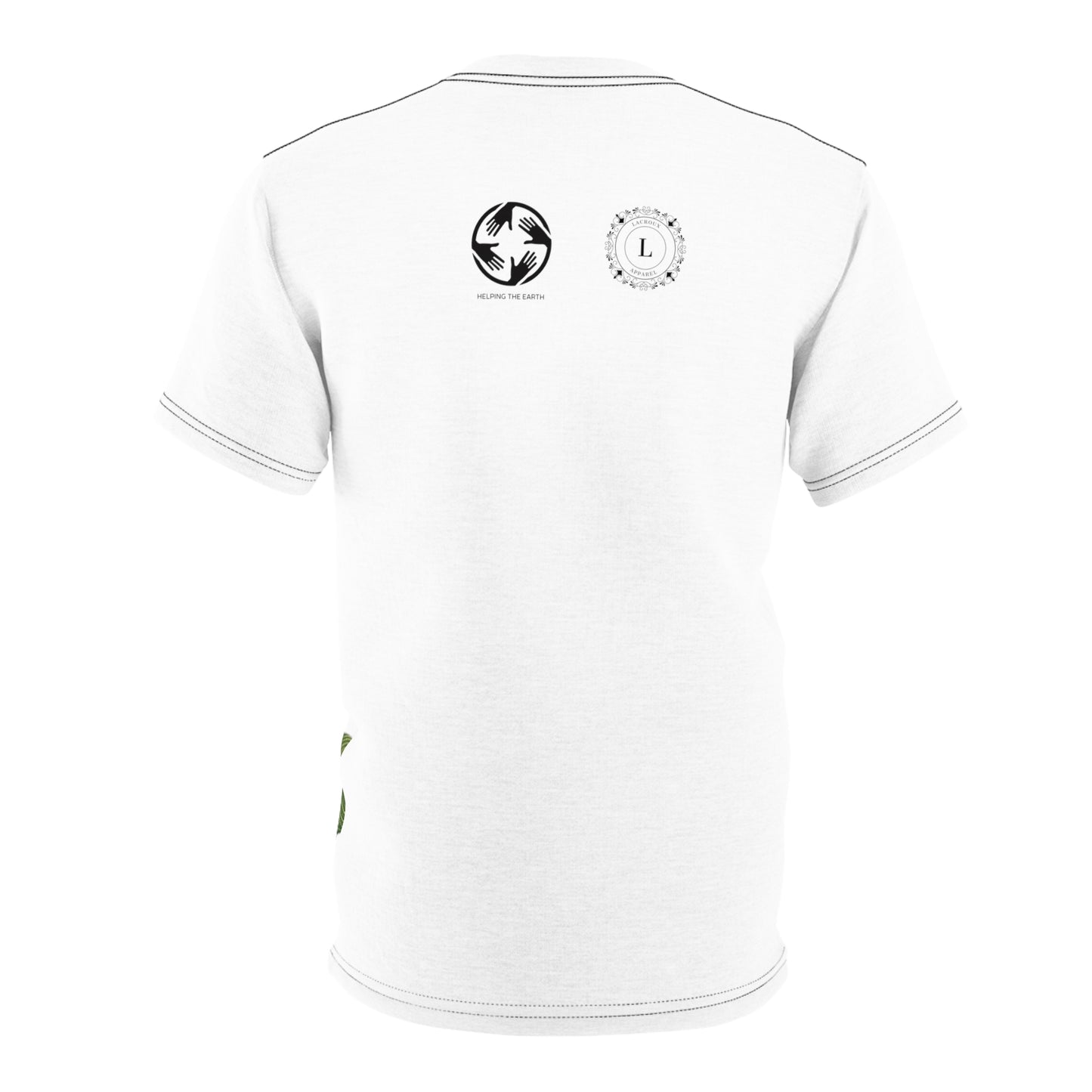 Heren & Dames Cut & Sew Tee Large Leaves Helping the Earth 08