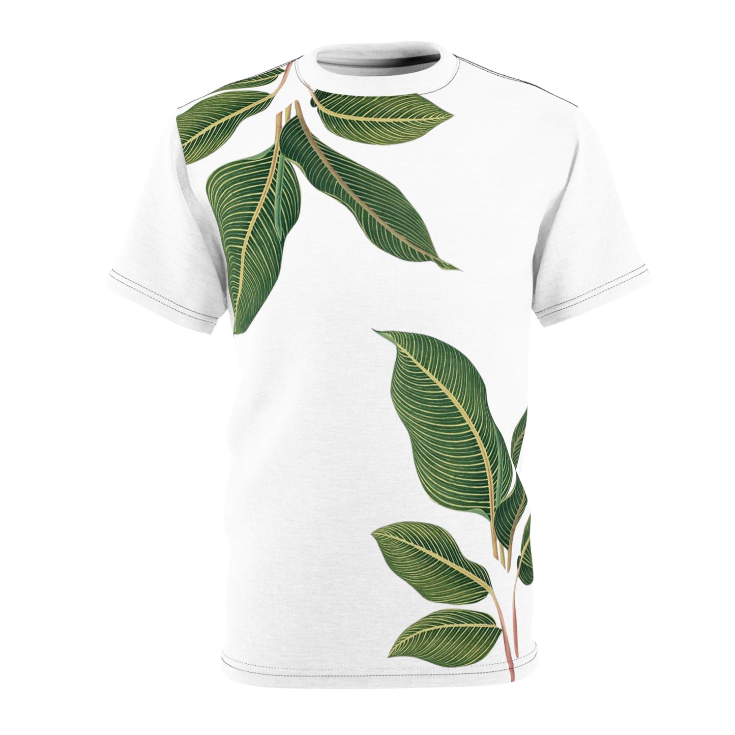 Unisex Cut & Sew Tee Large Leaves Helping the Earth 08