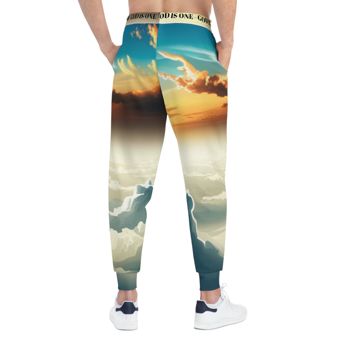 Athletic Joggers (AOP) Men's Bottoms God Is One 01