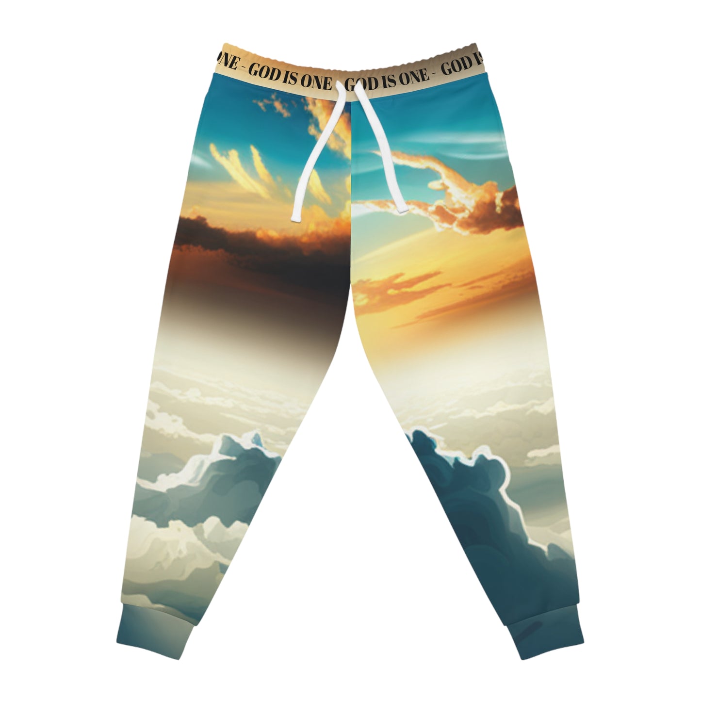 Athletic Joggers (AOP) Men's Bottoms God Is One 01