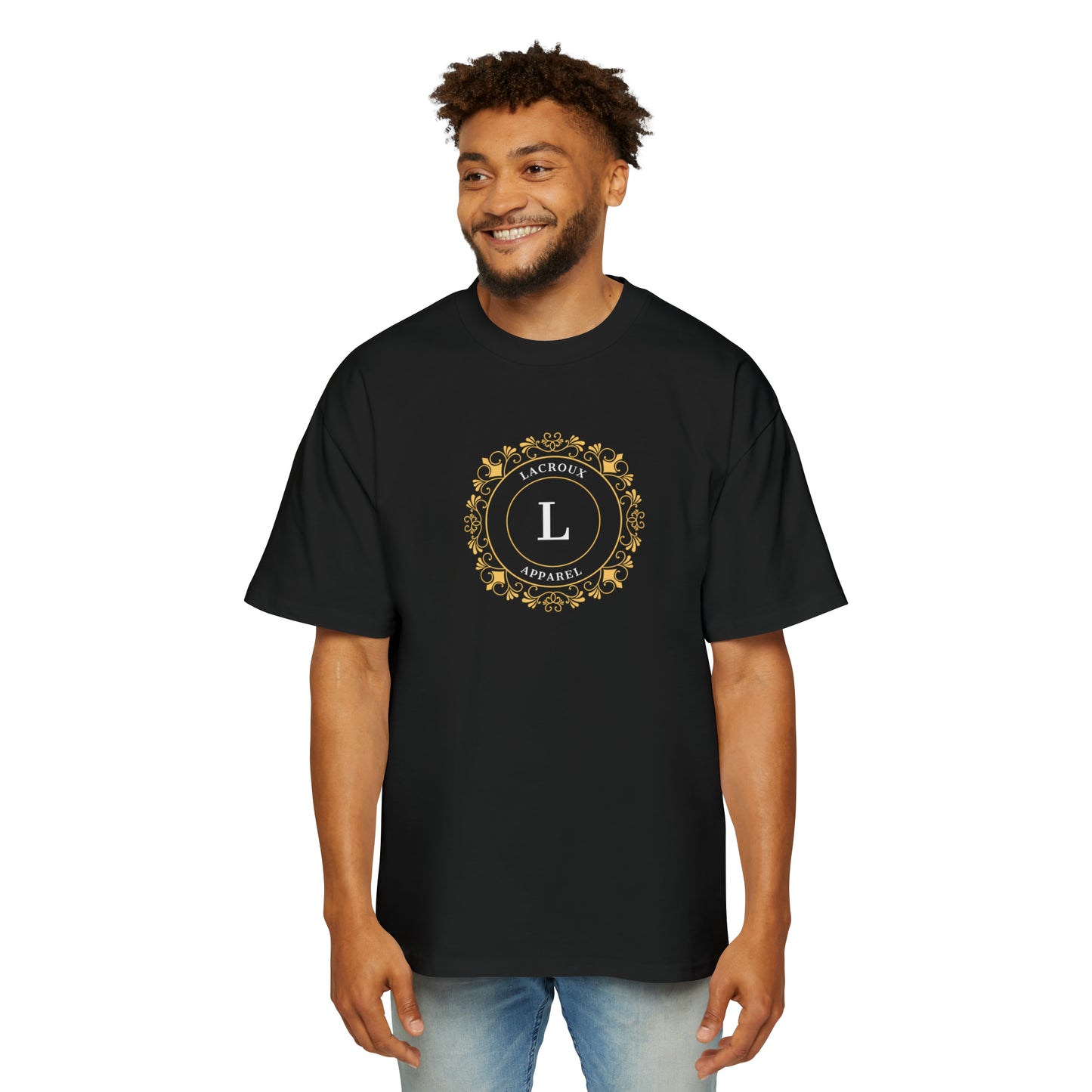 Heren Heavy Oversized Tee Lacroux Logo